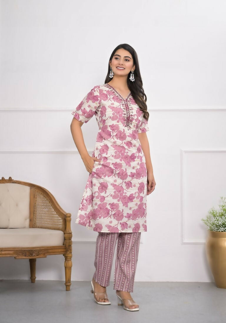 Festive Wear Ethnic Pink chanderi Stitched Suit - Anbazaar | Grocsy
