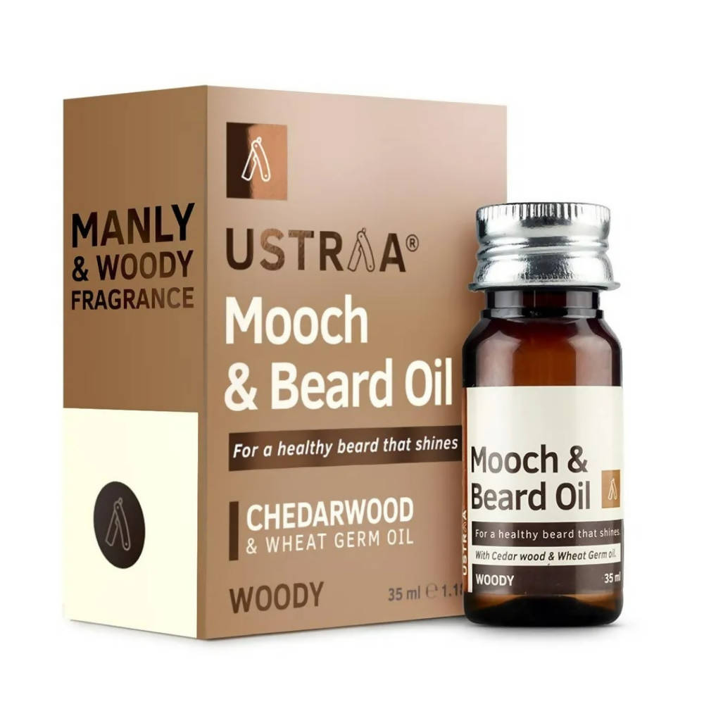 Ustraa Woody Mooch and Beard Oil | Grocsy