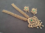Ad Emerald Peacock Bridal Necklace With Earrings | Grocsy