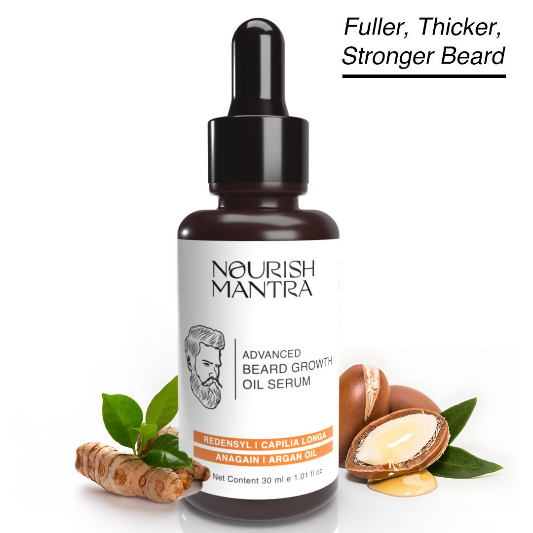 Nourish Mantra Advanced Beard Growth Oil Serum with Redensyl | Grocsy
