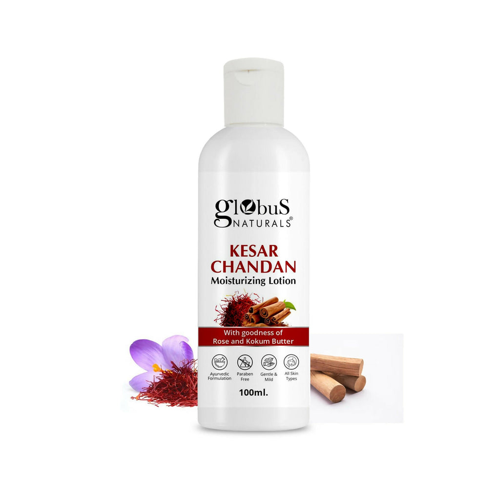 Globus Naturals Kesar Chandan Moisturizing Body Lotion For Silky Soft, Smooth, Radiant Skin, All Skin Types | Grocsy