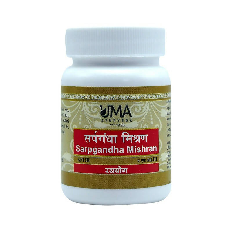 Uma Ayurveda Sarpgandha Mishran Tablets | Grocsy
