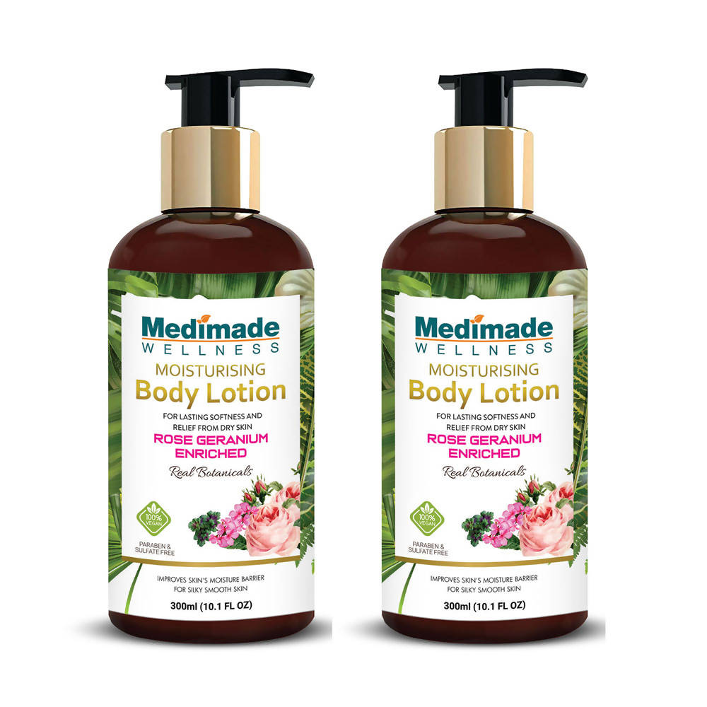 Medimade Wellness Rose Geranium Enriched Moisturising Body Lotion | Grocsy