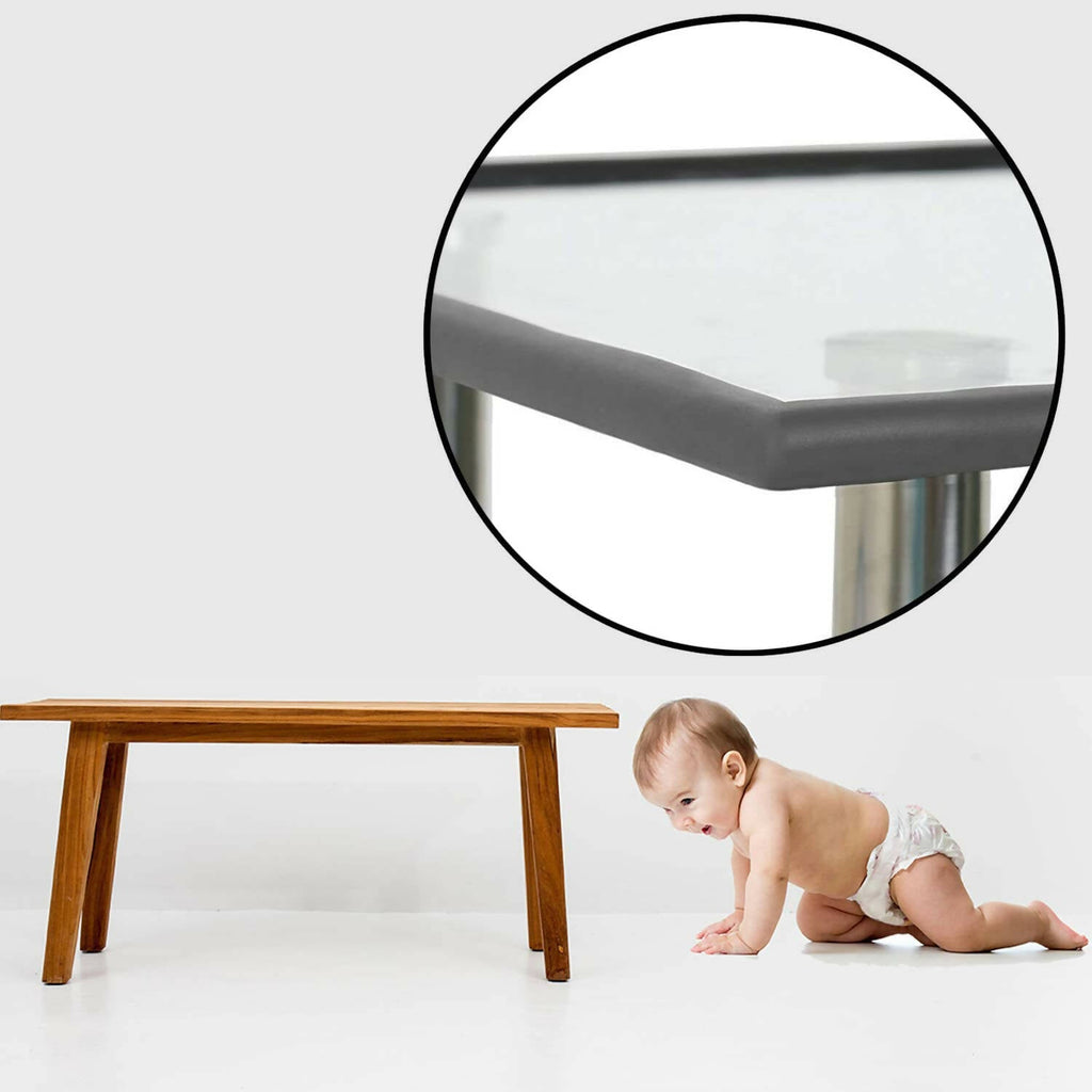 Safe-O-Kid Unique High Density 2 Mtr Long U Shaped Edge Guard Strips - Grey | Grocsy