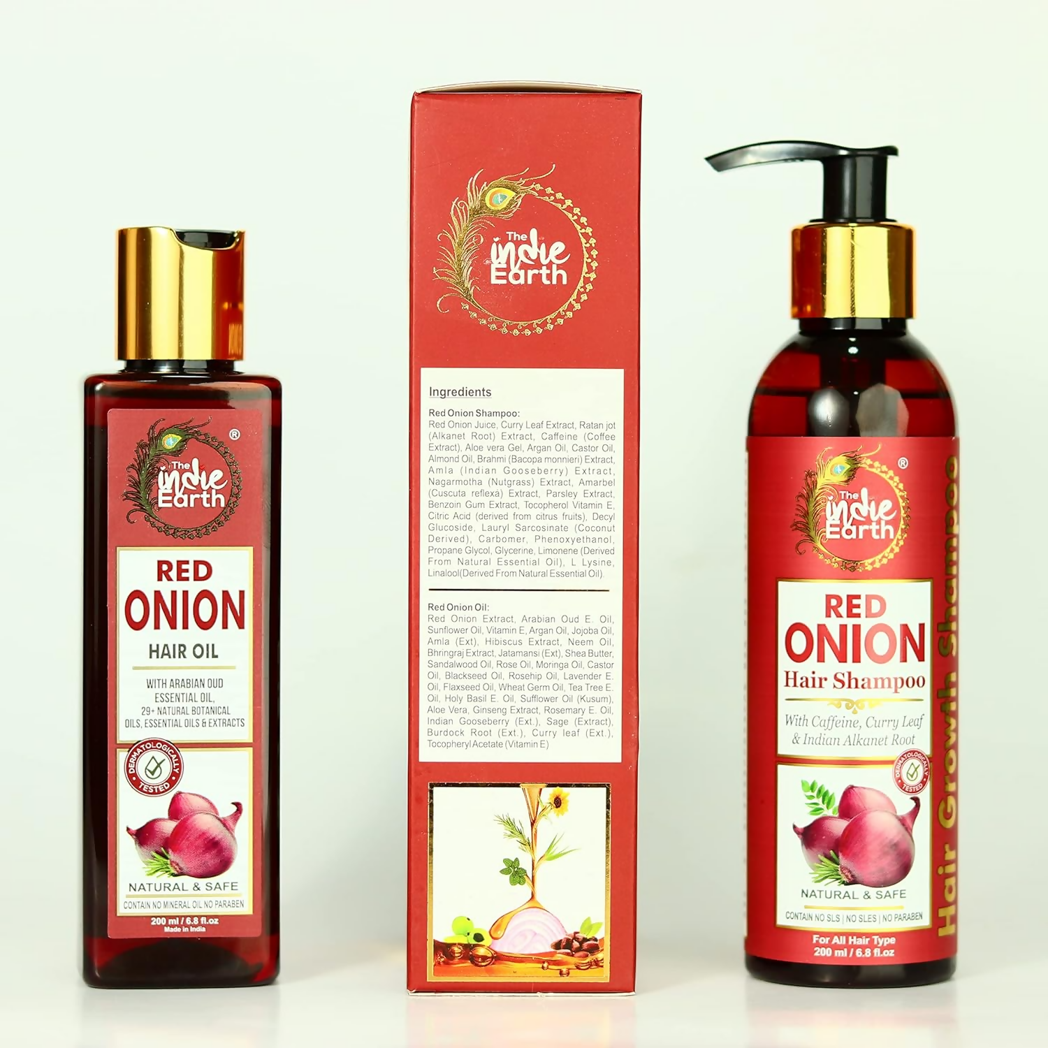 The Indie Earth Red Onion Anti Hair Loss & Hair Growth Combo | Grocsy