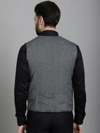 Even Apparels Solid Waistcoat - Grey | Grocsy