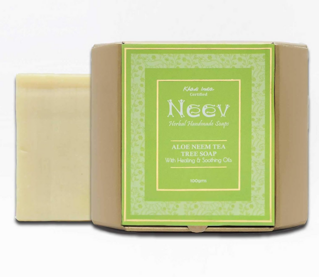 Neev Herbal Handmade Soaps Aloe Neem Tea Tree Soap | Grocsy