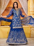 Lehenga Mart Designer Faux Georgette Lehenga Suit With Sequence Embroidered Work - Blue | Grocsy
