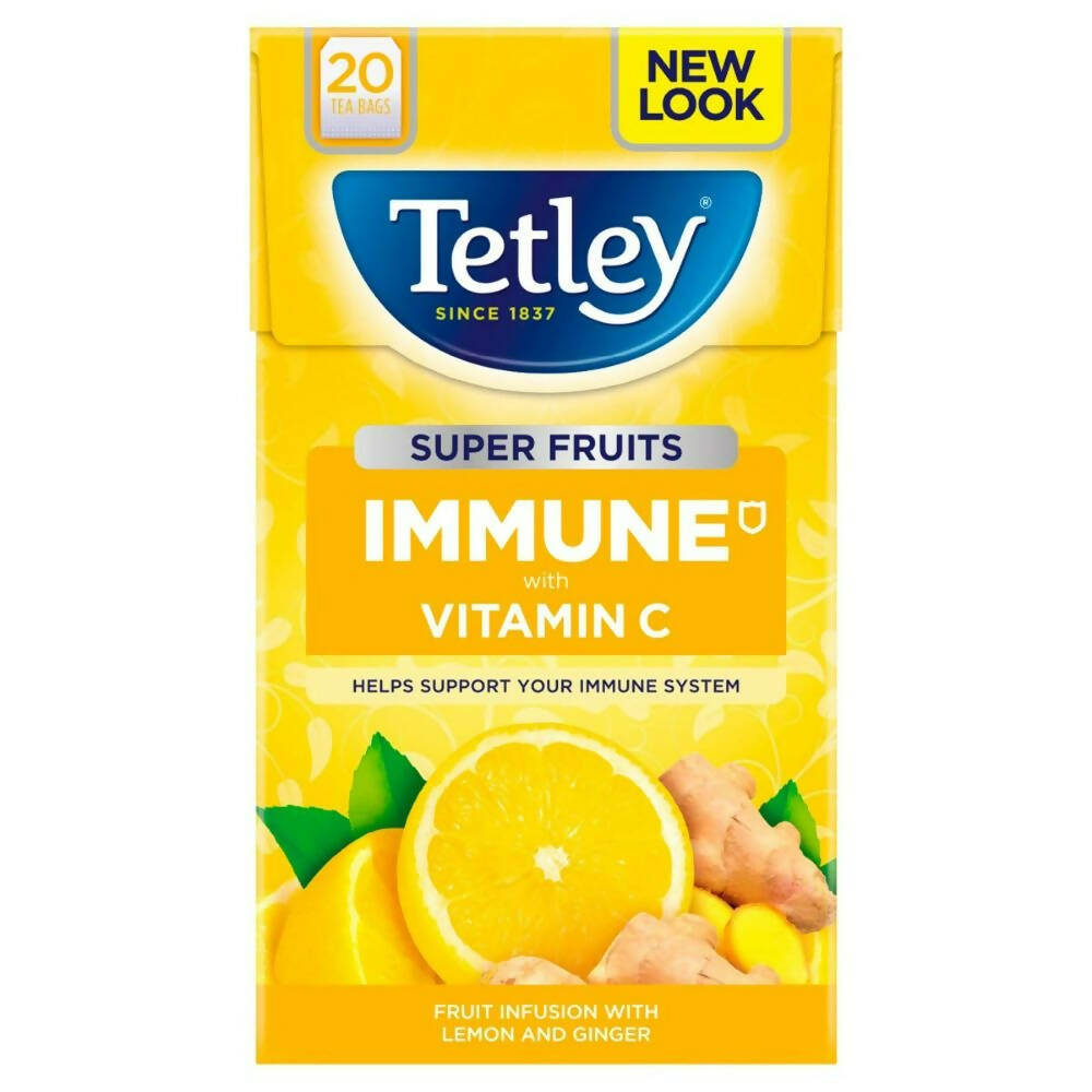 Tetley Fruit Infusions With Lemon And Ginger Tea Bags | Grocsy