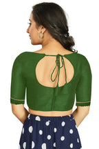 Aastha Fashion Women's Mehendi Art Silk Designer Party Wear Readymade Blouse | Grocsy
