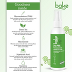 Bake 3% Pha Pore Minimising Toner With Gluconolactone & Niacinamide For Open Pores & Acne | Grocsy