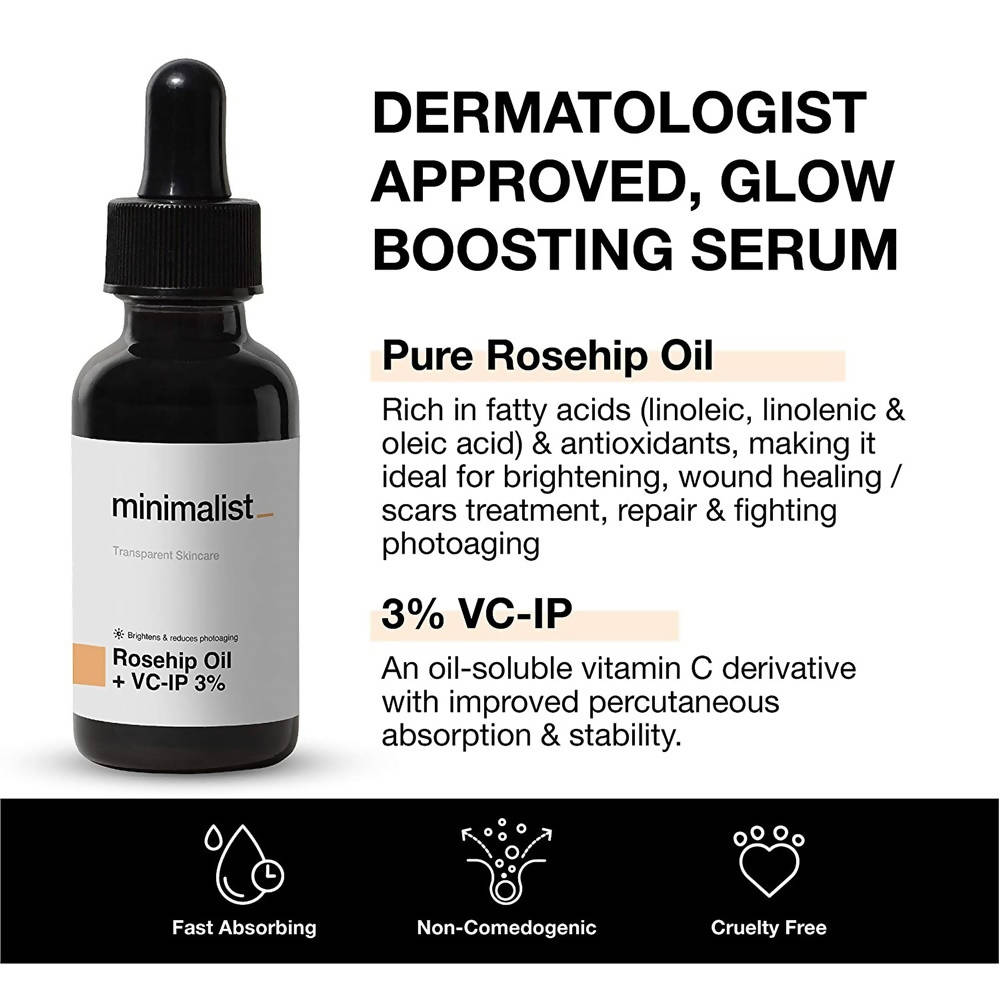 Minimalist Rosehip Oil + VC-IP 3% | Grocsy