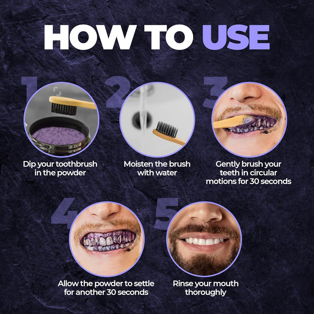 Beardo Purple X Teeth Whitening Powder | Grocsy