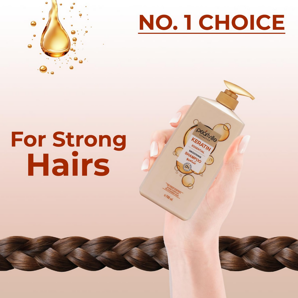 Pearlville Keratin Essential Smoothing Shampoo | Grocsy