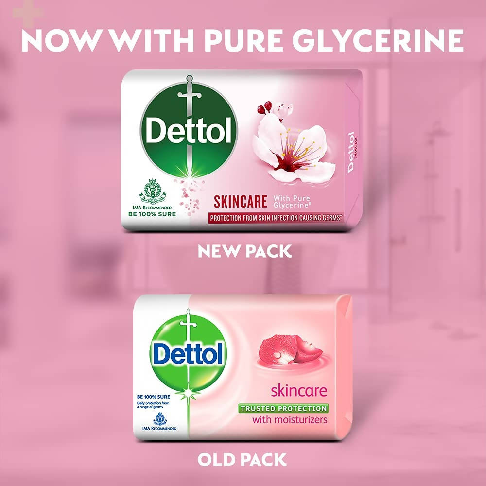 Dettol Skincare Moisturizing Bathing Soap Bar With Glycerine | Grocsy
