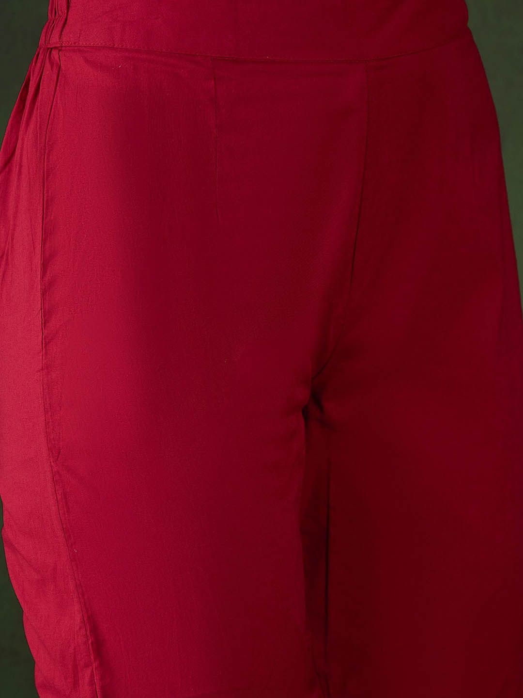Sangria Embroidered Pure Cotton Kurta & Trouser With Dupatta | Grocsy