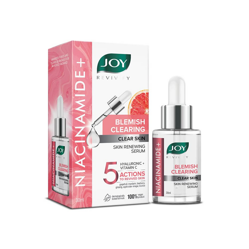 Joy Skin Renewing Niacinamide Face Serum For Clearing Skin Blemishes & UV Protection | Grocsy