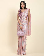 Pink Pure Georgette Sequence work Ready to wear Saree with stitched Blouse - Satiksha | Grocsy
