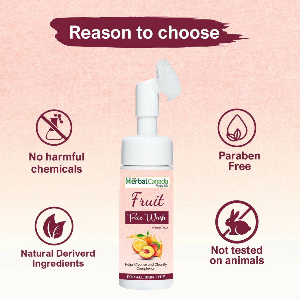 Herbal Canada Fruit Foaming Face Wash | Grocsy