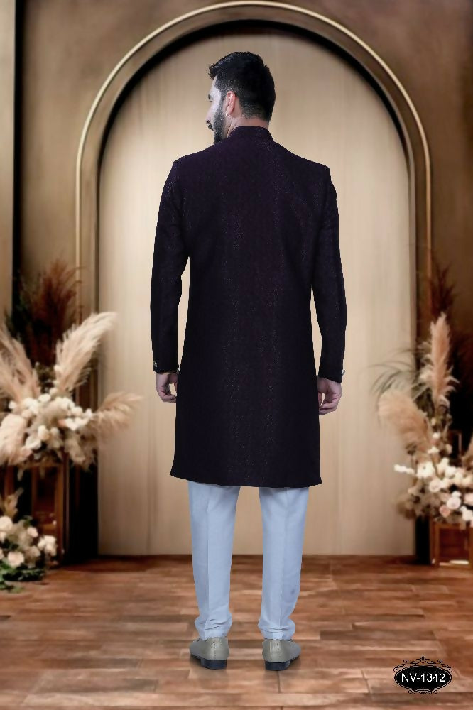 Joban Fashion Men's Wine TR Kurta with Pyjama | Grocsy