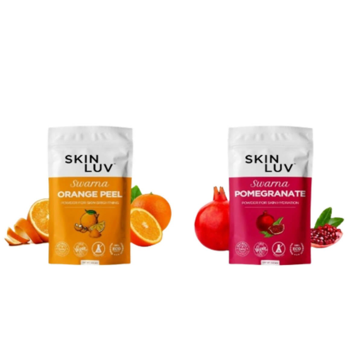 SkinLuv Swarna Orange Peel Powder And Pomegranate Powder Combo | Grocsy