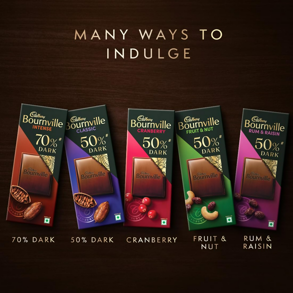 Cadbury Bournville Fruit And Nut Dark Chocolate Bar | Grocsy
