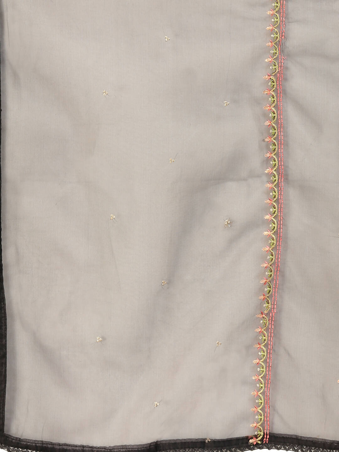 Black Embroidered Chinon Straight Kurta With Trouser & Dupatta - Salimar | Grocsy