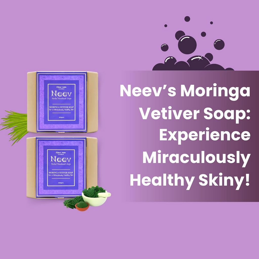 Neev Herbal Handmade Soaps Moringa Vetiver Soap | Grocsy
