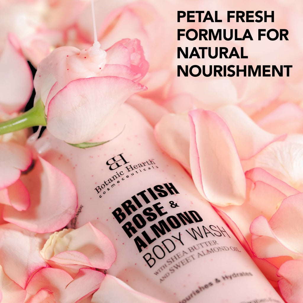 Botanic Hearth British Rose & Almond Body Wash with Shea Butter | Grocsy