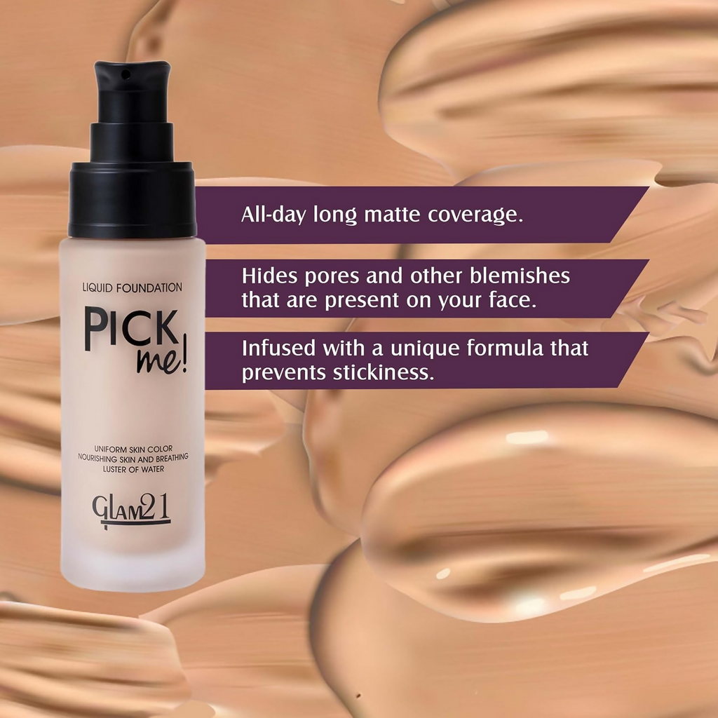 Glam21 Pick Me Matte Foundation - Light Natural | Grocsy