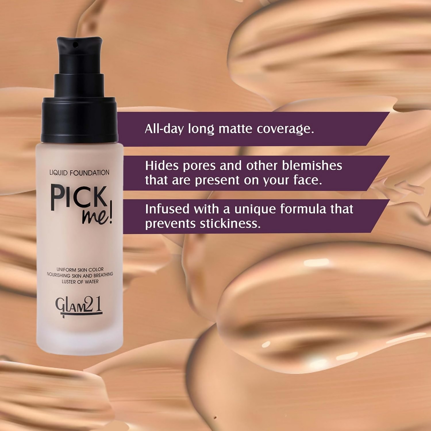 Glam21 Pick Me Matte Foundation - Light Natural | Grocsy
