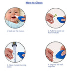 Safe-O-Kid Silicone Baby Nasal Aspirator, Vacuum Sucker, Instant Relief From Blocked Baby Nose Cleaner, Pink | Grocsy