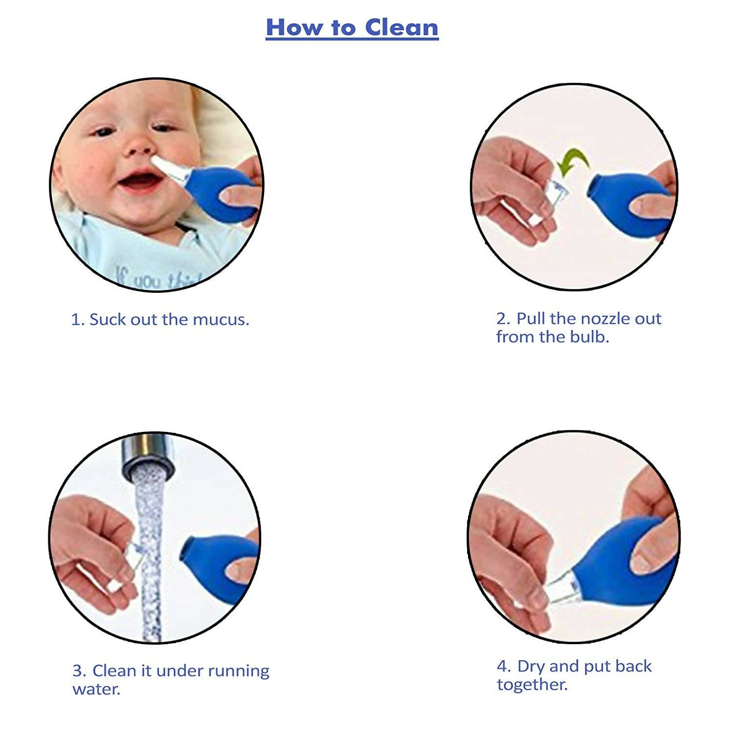 Safe-O-Kid Silicone Baby Nasal Aspirator, Vacuum Sucker, Instant Relief From Blocked Baby Nose Cleaner, Pink | Grocsy