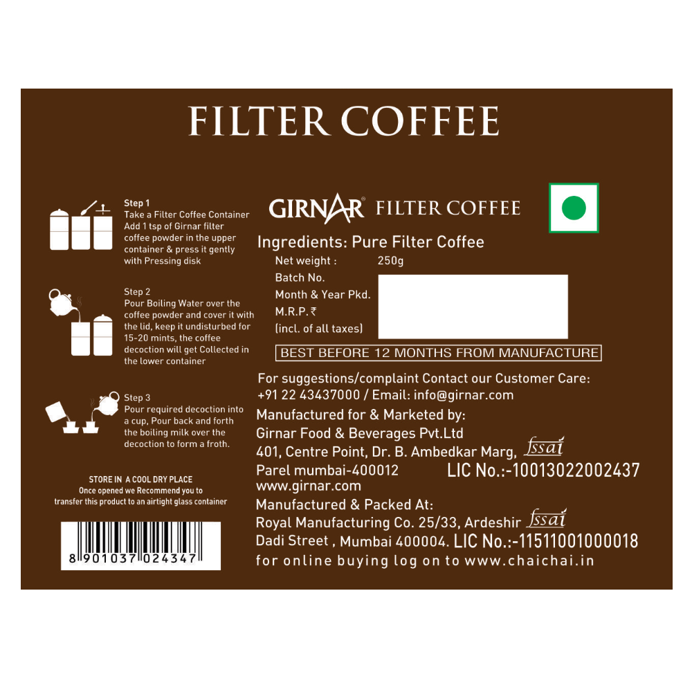 Girnar Filter Coffee | Grocsy