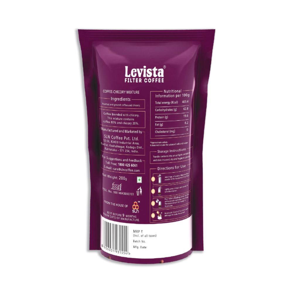 Levista Filter Coffee 80:20 | Grocsy
