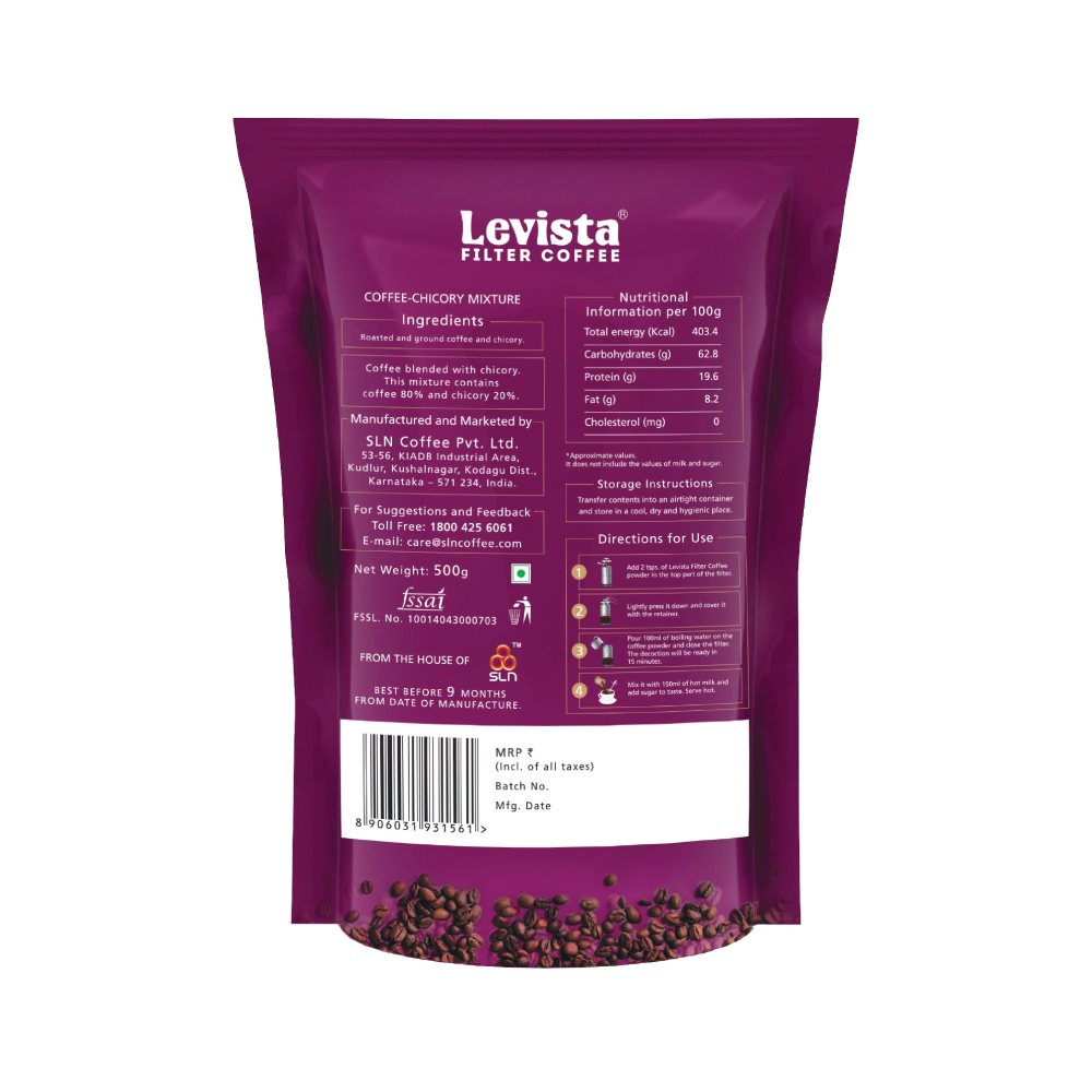 Levista Filter Coffee 80:20 | Grocsy