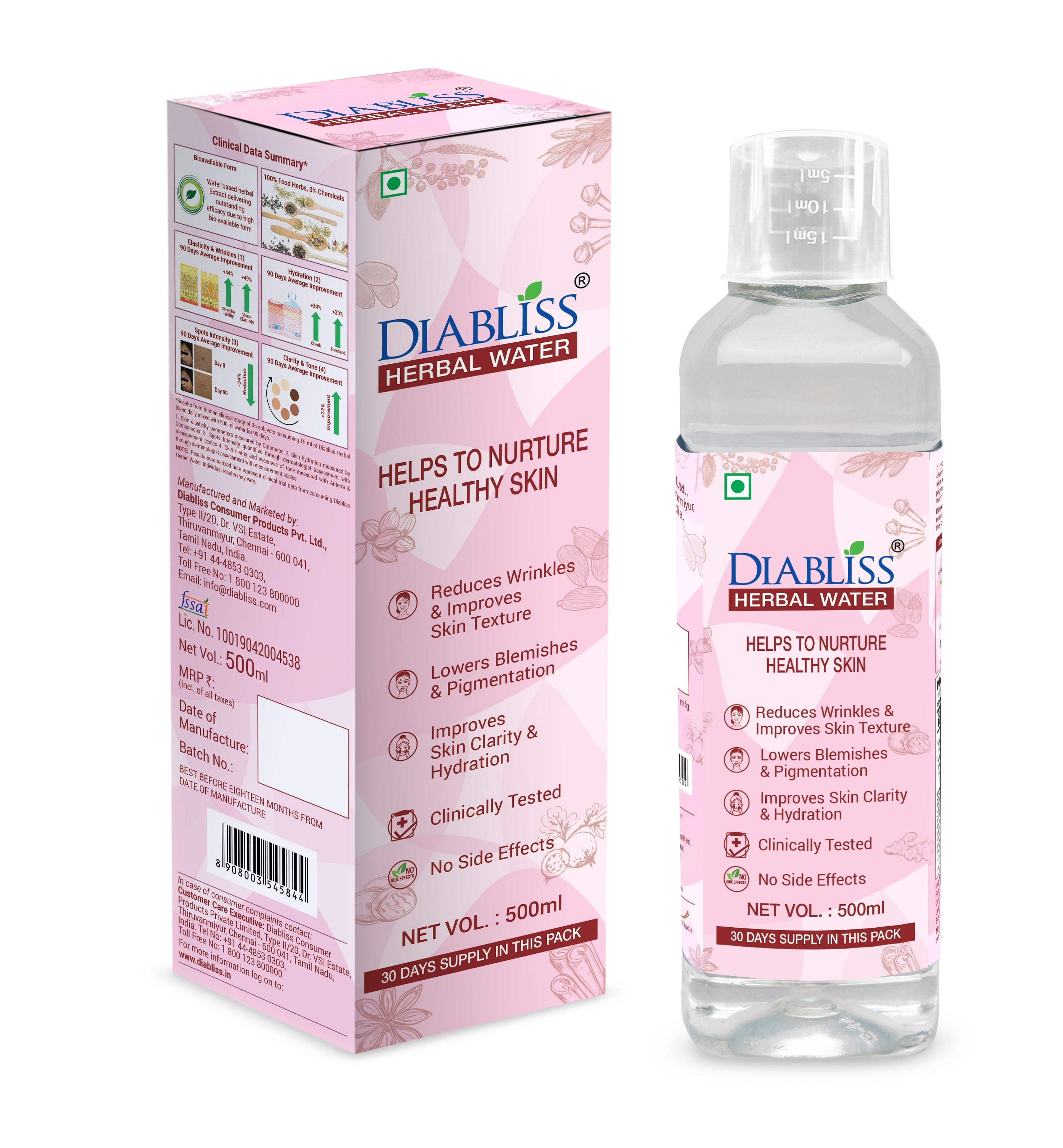 Diabliss Herbal Water For Skin Care | Grocsy