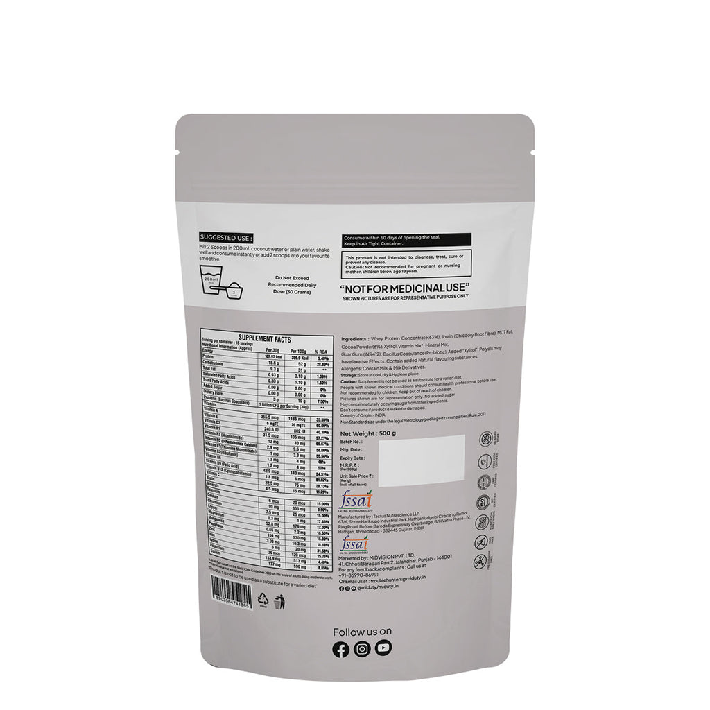 Miduty by Palak Notes Fit & Lean Protein Shake | Grocsy