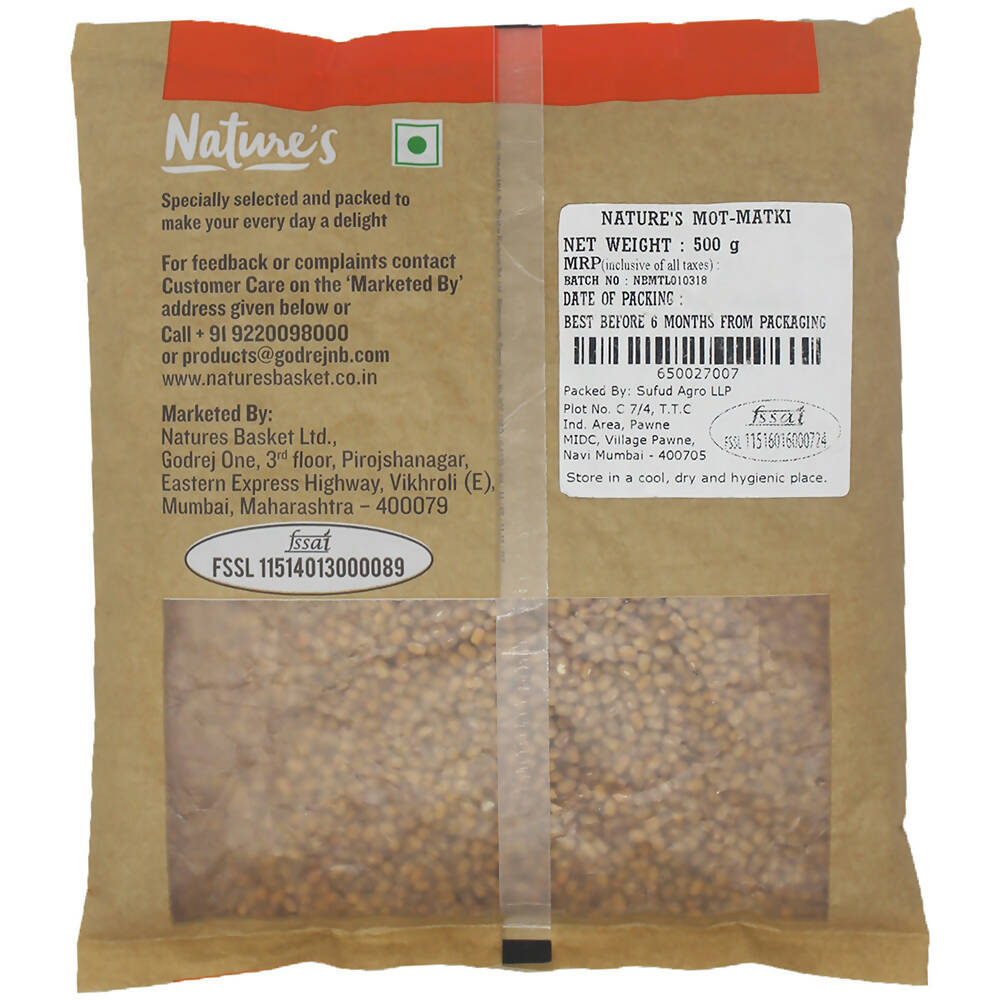 Nature's Whole Moth Dal - Matki | Grocsy
