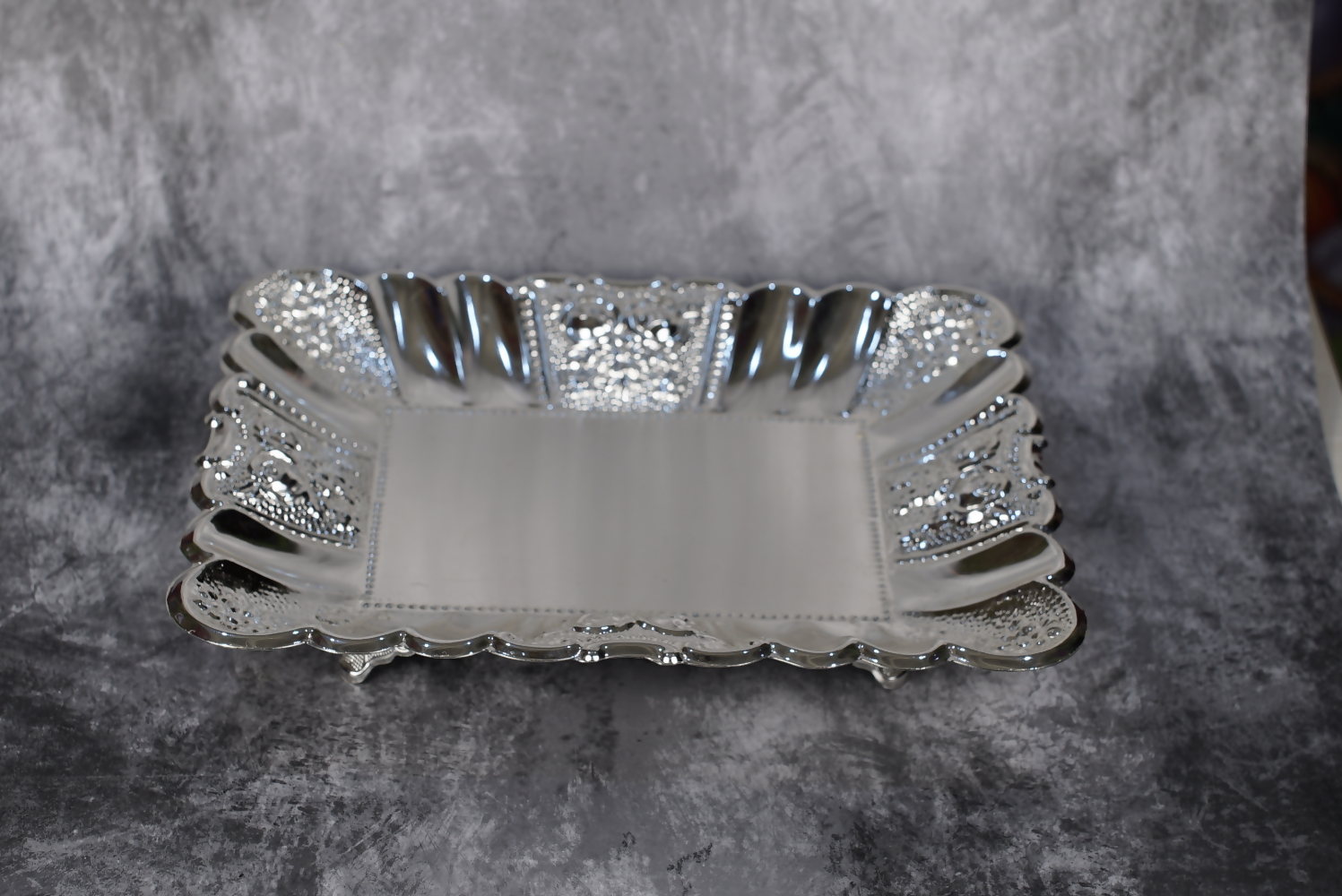 Sri Rudra Silver Tray- SR 00089 | Grocsy