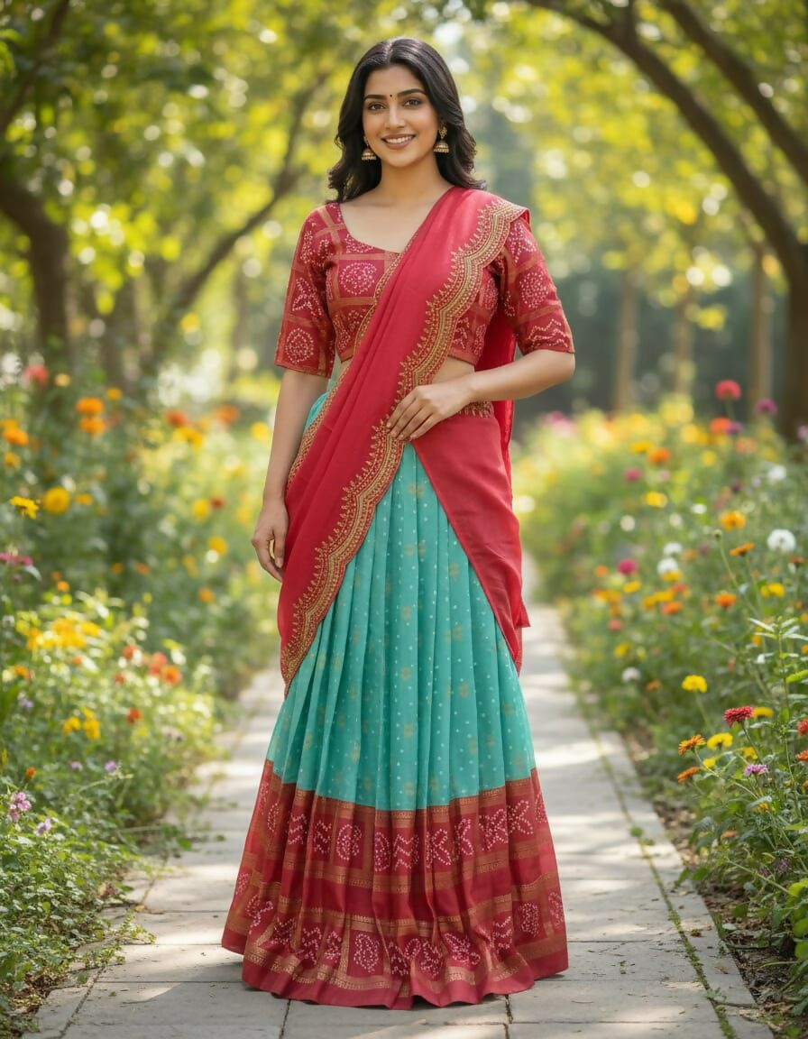 Teeya Creation New Latest Trendy Heavy Foil Print Work Lehenga Choli Set - Aqua-Blue | Grocsy