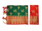 Mimosa Women's Green Kanchipuram Silk Saree | Grocsy