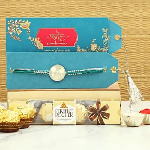 Cute Mickey Rakhi & Ferrero Rocher Box | Grocsy