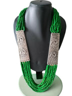 Inhanns Saree Shobha Statement Necklace - Green Onesize Necklace | Grocsy