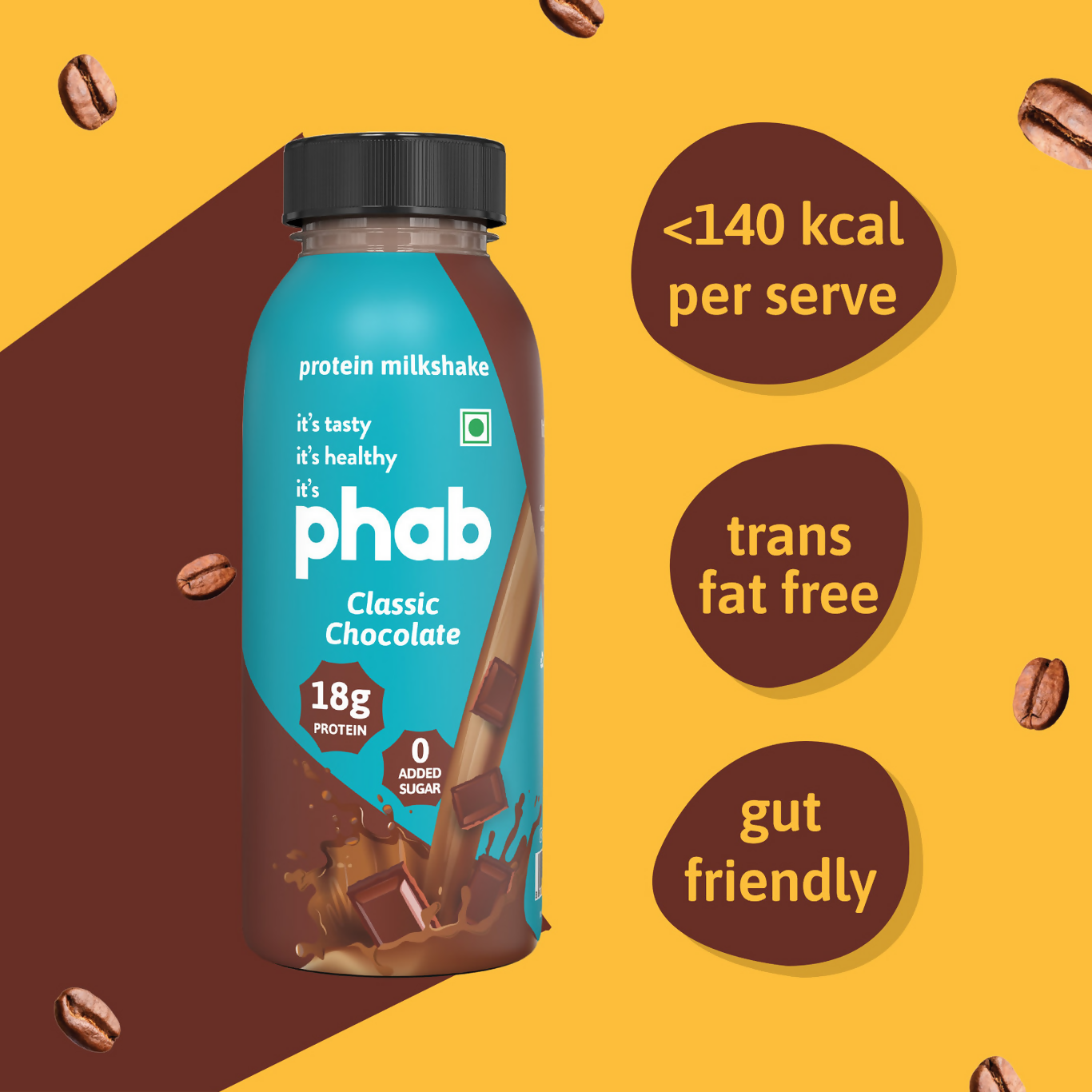 Phab Protein Milkshake With protein Protein Swiss Chocolate Shake | Grocsy