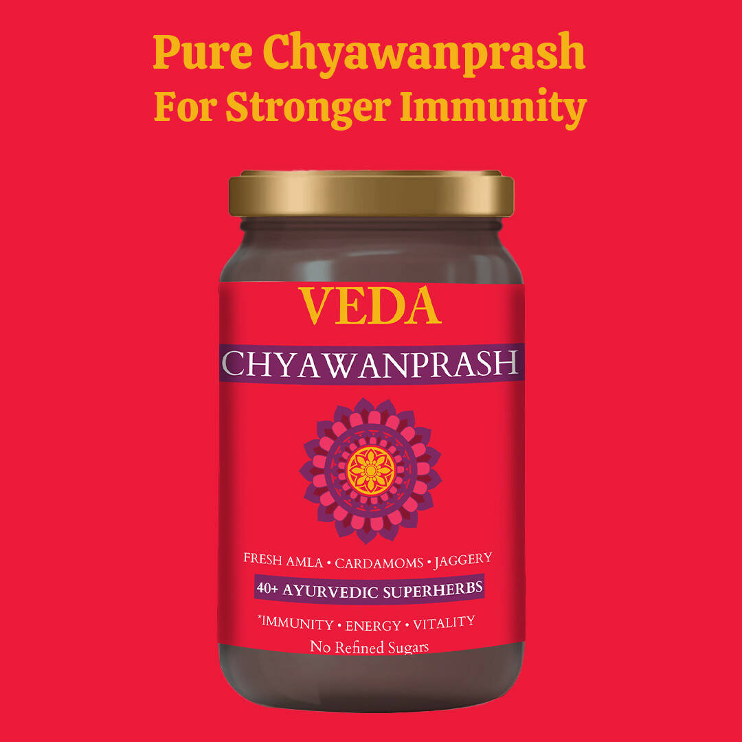 Veda Chyawanprash (Sugar Free) - All Season Jaggery Chyawanprash with Amla & Saffron, Pure & Fresh | Grocsy