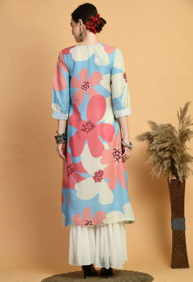 Joban Fashion Print Maslin Kurta Set | Grocsy