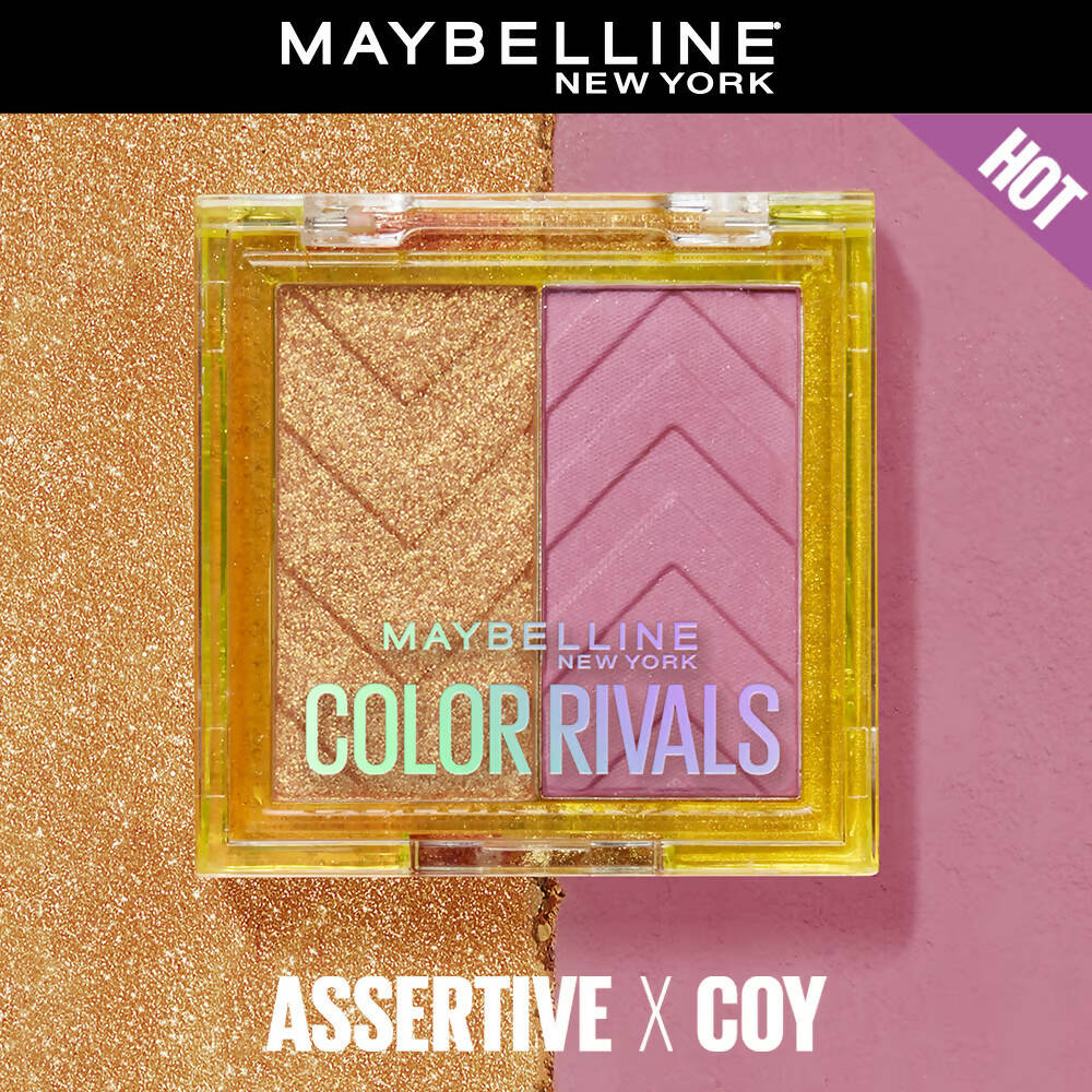 Maybelline New York Color Rivals Longwear Eyeshadow Duo - Assertive X Coy | Grocsy