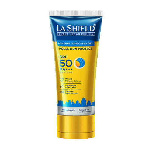 La Shield Pollution Protect Mineral Sunscreen Gel SPF 50 | Grocsy