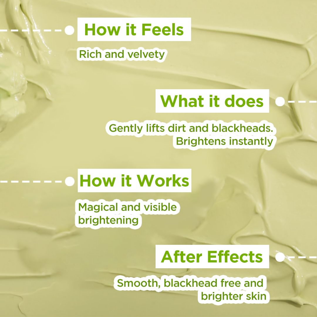Light Up Beam Green Clay Face Mask With Rose & Jasmine | Grocsy